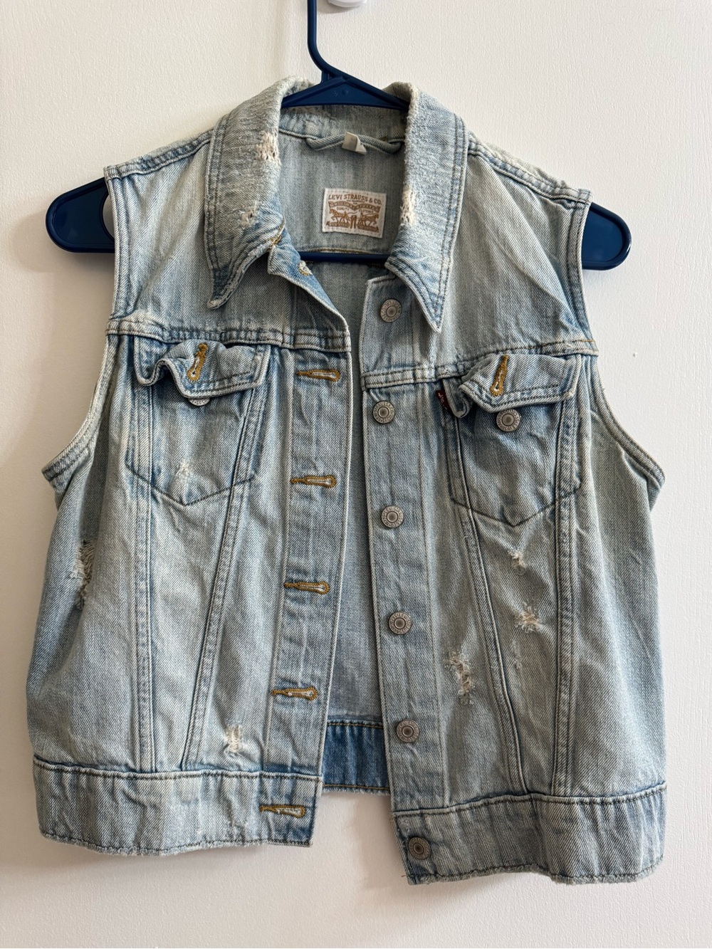 Levi’s Distressed Denim Vest